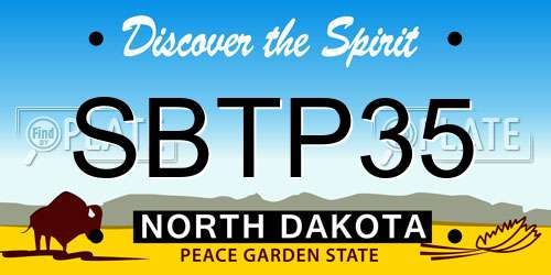 SBTP35 North Dakota License Plate