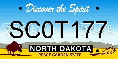 SC0T177 North Dakota License Plate