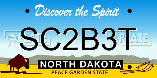 SC2B3T North Dakota License Plate