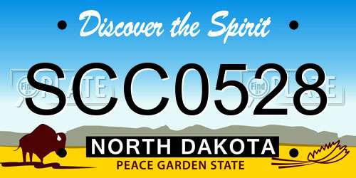 SCC0528 North Dakota License Plate