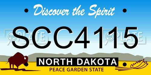 SCC4115 North Dakota License Plate