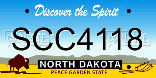 SCC4118 North Dakota License Plate