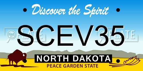 SCEV35 North Dakota License Plate