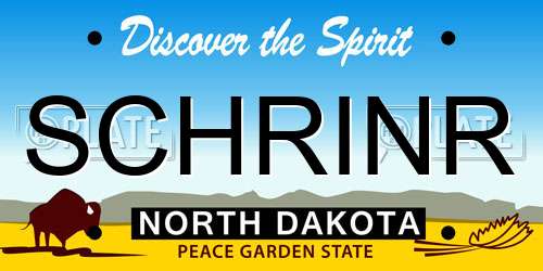 SCHRINR North Dakota License Plate