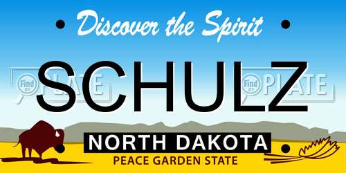 SCHULZ North Dakota License Plate