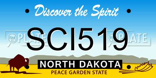 SCI519 North Dakota License Plate
