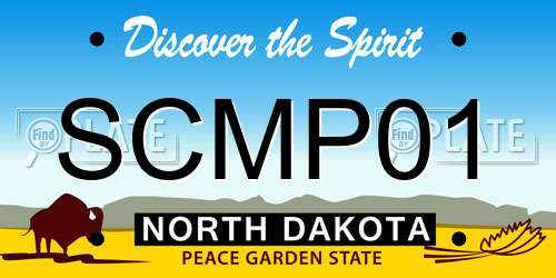 SCMP01 North Dakota License Plate