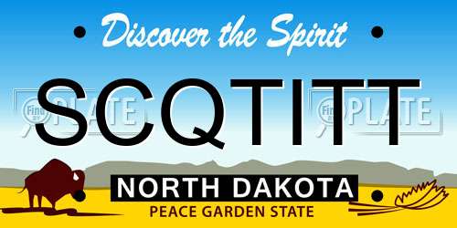 SCQTITT North Dakota License Plate