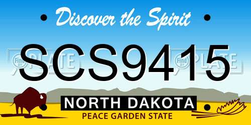 SCS9415 North Dakota License Plate