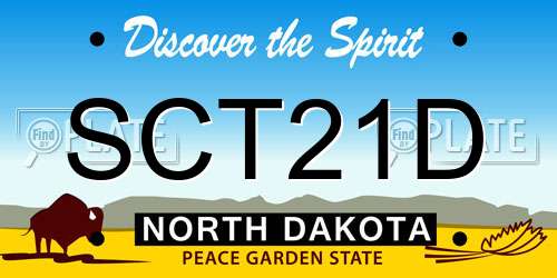 SCT21D North Dakota License Plate