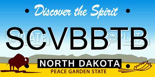 SCVBBTB North Dakota License Plate