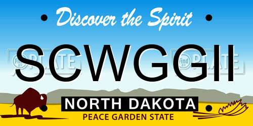 SCWGGII North Dakota License Plate