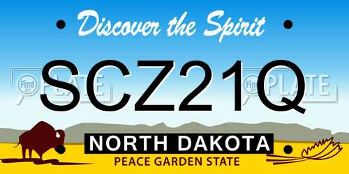 SCZ21Q North Dakota License Plate