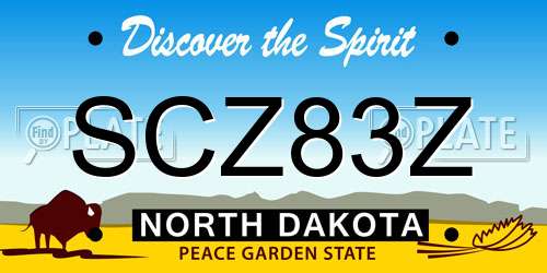 SCZ83Z North Dakota License Plate