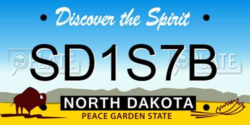 SD1S7B North Dakota License Plate