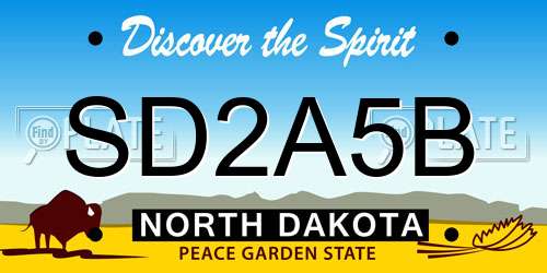SD2A5B North Dakota License Plate