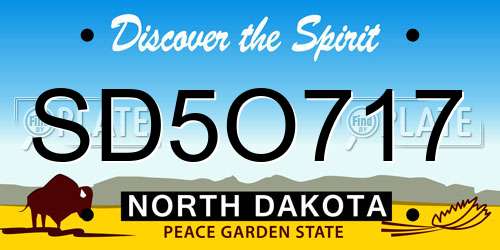 SD5O717 North Dakota License Plate