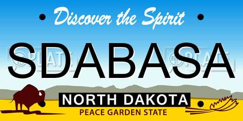 SDABASA North Dakota License Plate