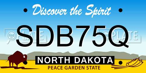 SDB75Q North Dakota License Plate