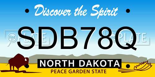 SDB78Q North Dakota License Plate