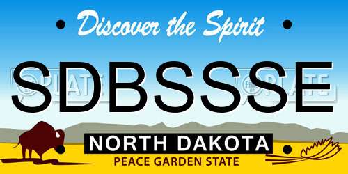 SDBSSSE North Dakota License Plate
