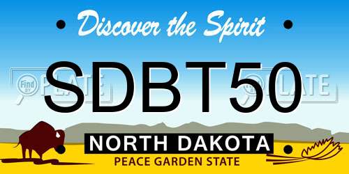 SDBT50 North Dakota License Plate