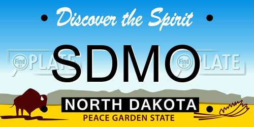 SDMO North Dakota License Plate