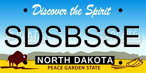 SDSBSSE North Dakota License Plate