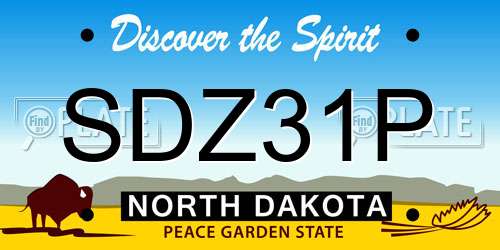 SDZ31P North Dakota License Plate