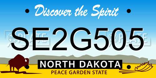 SE2G505 North Dakota License Plate