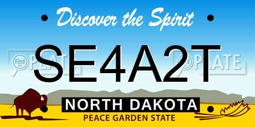 SE4A2T North Dakota License Plate