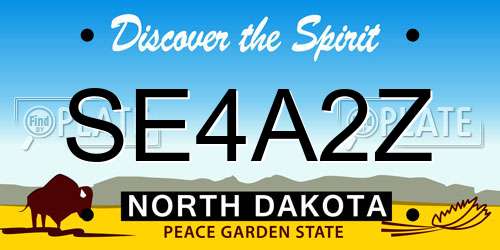 SE4A2Z North Dakota License Plate