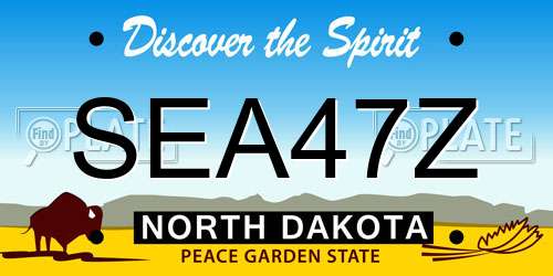 SEA47Z North Dakota License Plate