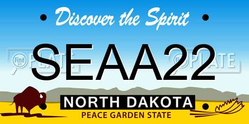 SEAA22 North Dakota License Plate