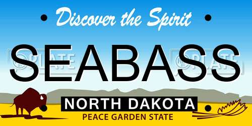 SEABASS North Dakota License Plate