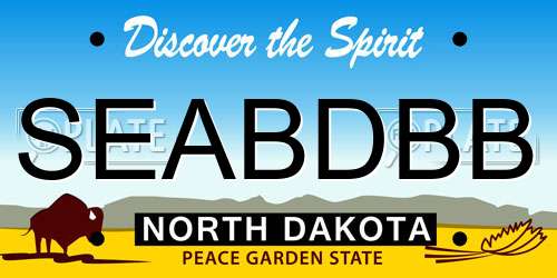 SEABDBB North Dakota License Plate