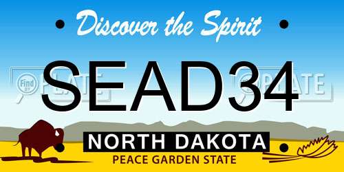 SEAD34 North Dakota License Plate