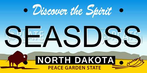 SEASDSS North Dakota License Plate
