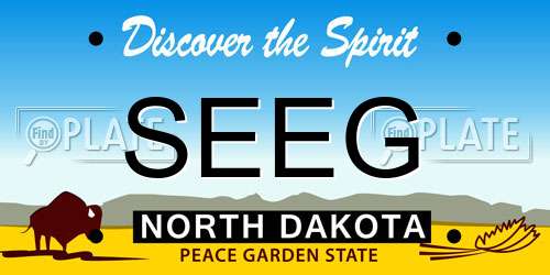 SEEG North Dakota License Plate