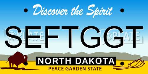 SEFTGGT North Dakota License Plate
