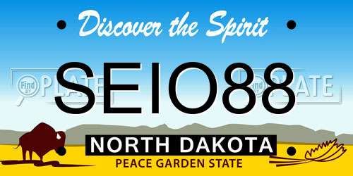SEIO88 North Dakota License Plate