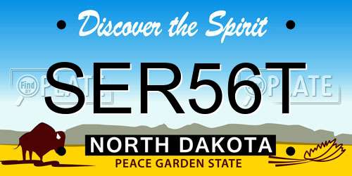 SER56T North Dakota License Plate