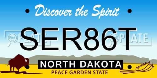 SER86T North Dakota License Plate
