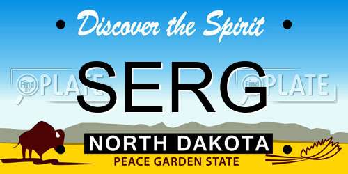 SERG North Dakota License Plate