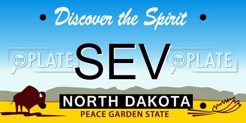 SEV North Dakota License Plate