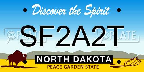 SF2A2T North Dakota License Plate