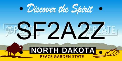 SF2A2Z North Dakota License Plate
