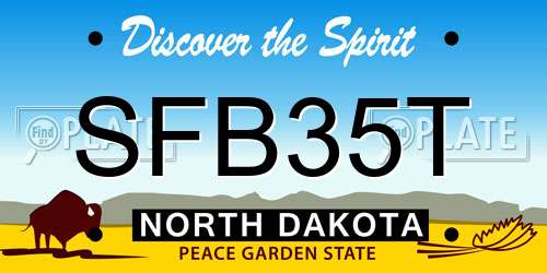 SFB35T North Dakota License Plate