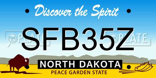 SFB35Z North Dakota License Plate