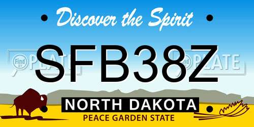 SFB38Z North Dakota License Plate